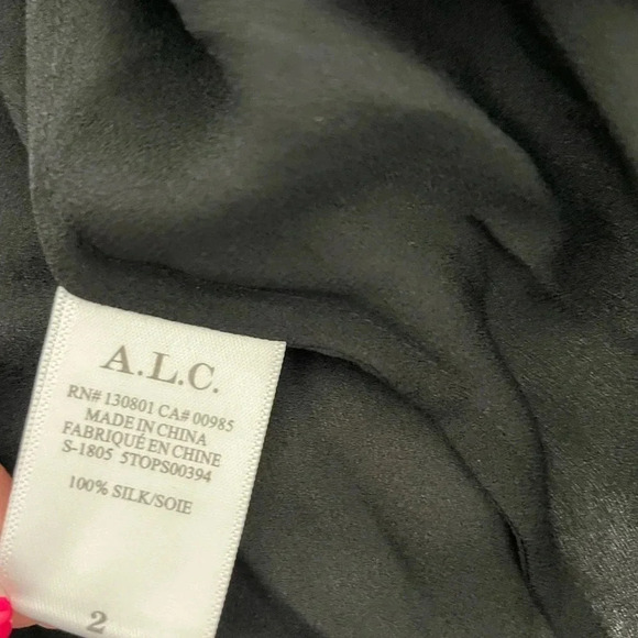 A.L.C black silk blouse - Picture 5 of 5